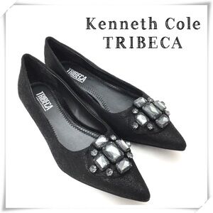 Kenneth Cole Tribeca Jewelry Pointed toe Ballet Flat Black